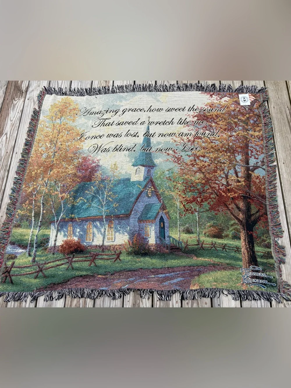 Thomas Kinkade Tapestry Throw Blanket 